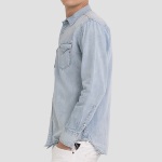 Chemise en jeans délavage clair Replay Jeans pour homme