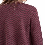 Gilet Le Temps des Cerises femme coupe cardigan modèle Pulsar bordeaux