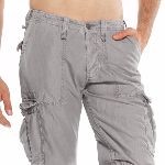 Pantalon Treillis Japan Rags modèle Mirador gris clair