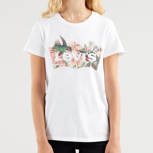 T Shirt femme Levi's ® The Perfect Tee blanc logo Batwing