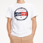 T Shirt blanc Tommy Hilfiger Jeans Circle Tee pour homme