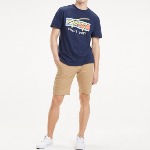 T Shirt Tommy Hilfiger Jeans Neon Script Tee bleu marine