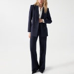 Pantalon tailored Salsa femme bleu marine