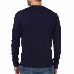 Pull Tommy Hilfiger homme modèle Tamber bleu marine, col rond