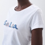 T Shirt blanc Salsa pour femme