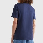 T Shirt Tommy Jeans bleu marine avec logo brodé