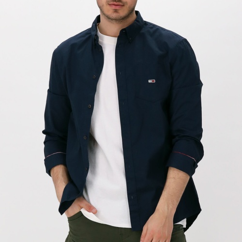 Chemise bleu marine Tommy Hilfiger pour homme