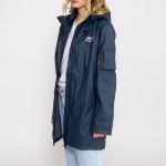 Veste longue imperméable Bombers Original Djinn femme bleu marine