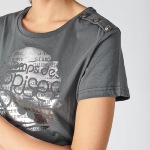 T Shirt Le Temps des Cerises femme Misty gris