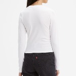 T Shirt manches longues Levi's femme blanc