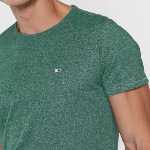 T Shirt Tommy Hilfiger Jeans homme vert chiné