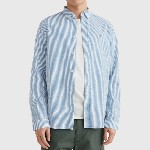 Chemise Tommy Hilfiger Jeans homme rayé bleu et blanc