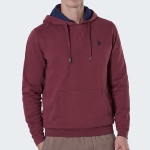 Sweat à capuche Us Polo Assn Rain bordeaux