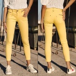 Jeans jaune Freeman T Porter Alexa Cropped