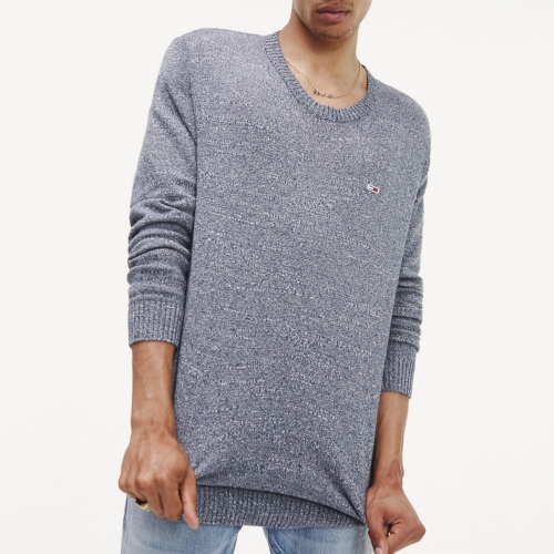 Pull Tommy Hilfiger homme en coton black iris