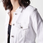 Veste en jeans blanc Salsa femme