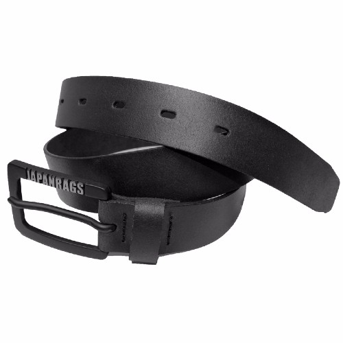 Ceinture Japan Rags homme modèle 1412 en cuir noir