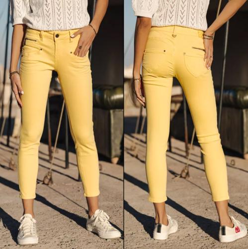 Jeans jaune Freeman T Porter Alexa Cropped