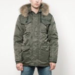 Parka homme Le Temps des Cerises Kase kaki army