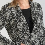 Veste blazer femme Le Temps des Cerises Urielle noire à motifs