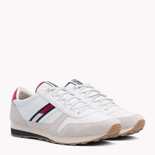 Chaussures Baskets Tommy Hilfiger homme Retro Runner en cuir