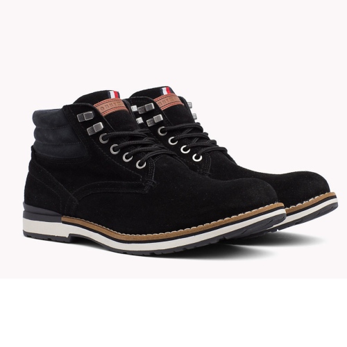 Chaussures Tommy Hilfiger homme en cuir daim noir