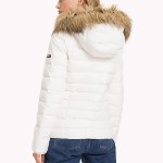 Doudoune blanche Tommy Hilfiger pour femme doublée duvet et plumes