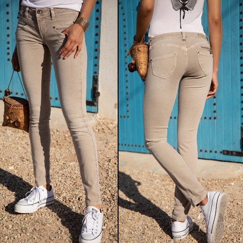 Pantalon femme Freeman T Porter Alexa Slim beige