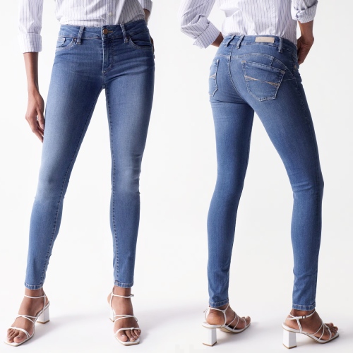 Jeans Salsa femme Wonder skinny Push up bleu clair