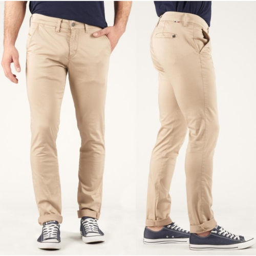 Pantalon Chino homme Le Temps des Cerises Jas beige