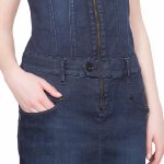 Robe en jean Freeman T Porter Margaret flexy dark blue