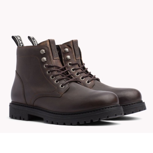 Chaussures Boots en cuir marron Tommy Hilfiger homme