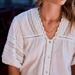 Blouse Freeman T Porter femme Oriane en coton blanc