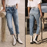 Jeans Boyfriend Freeman T Porter Natasha Fitz 100% Coton