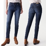 Jeans Salsa Destiny coupe skinny taille haute dark wash