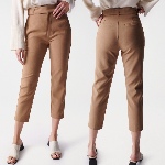 Pantalon taille haute Salsa femme beige