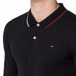 Polo Tommy Hilfiger homme manches longues modèle Paddy noir