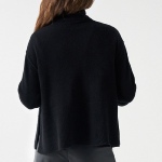 Pull en laine et cachemire noir Salsa pour femme