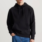 Sweat capuche Calvin Klein Ck Jeans badge hoodie noir