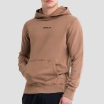 Sweat capuche Replay Jeans beige marron safari