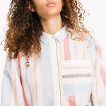 Chemise femme Tommy Hilfiger Jeans en lin multicolore