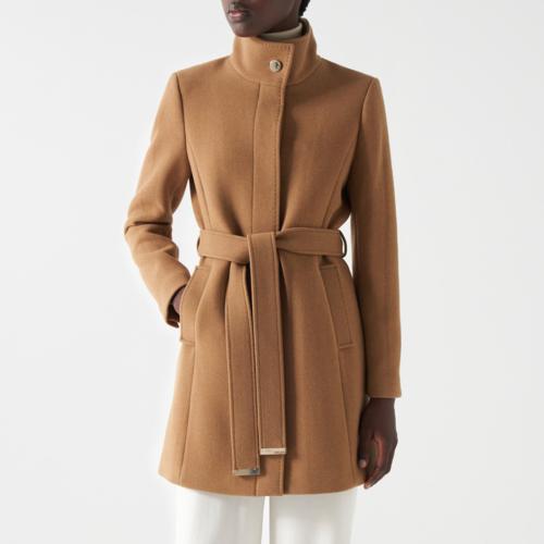 Manteau en drap de laine beige Salsa femme