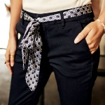 Pantalon chino Freeman T Porter femme Claudia bleu marine