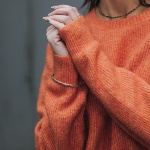 Pull femme Freeman T Porter Priya en laine et mohair orange