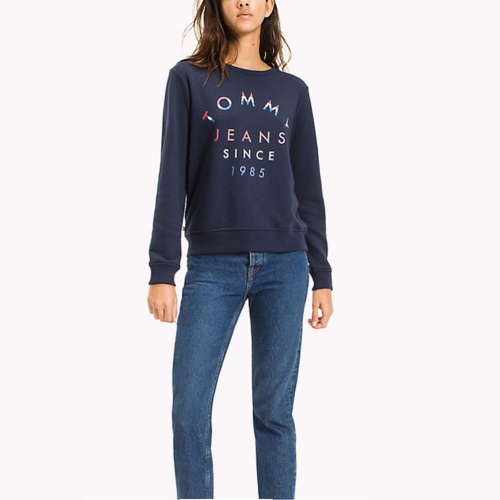 Sweat femme Tommy Hilfiger Jeans bleu marine