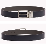 Ceinture Tommy Hilfiger réversible cuir bleu marine et marron