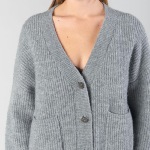 gilet cardigan Le Temps des Cerises Huna gris