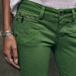 Jeans slim 7/8 éme Freeman T Porter Alexa Cropped vert