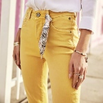 Jeans Freeman T Porter femme Gaelle California jaune