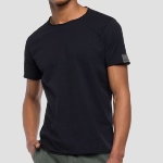 T Shirt noir Replay Jeans pour homme